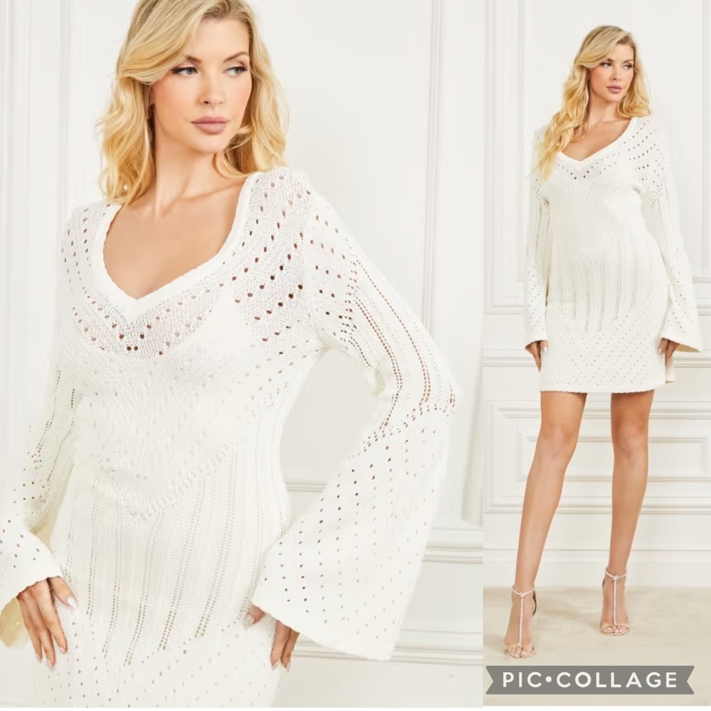 NWT Marciano By Guess Magdalena Sweater Knit Mini Dress